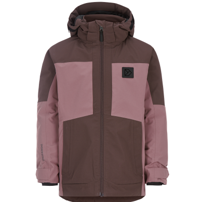Lyserød og brun Didriksons Dolomit vinterjakke til børn (Dulce Pink)