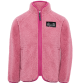 Lyserød Didriksons Gibbs teddy fleece trøje til børn i farven heather pink
