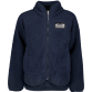 Navy blå Didriksons Gibbs teddy fleece trøje til børn