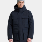 Flot og funktionel Didriksons Aiden USX parka i navy brugt som vinterjakke