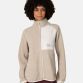Lysbrun Kari Traa Emma fleece midlayer til damer med høj krave og gennemgående lynlås set forfra
