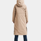 Bagside af Didriksons Melody vinterfrakke på model i den lyse beige farve