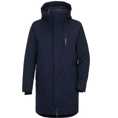 Lang herre parka i navy