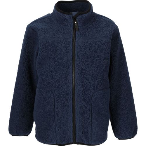 Navy blå ZigZag Root teddyfleece trøje til børn 