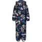 Varm blå ZigZag Tower børneflyverdragt med astronaut print set bagfra