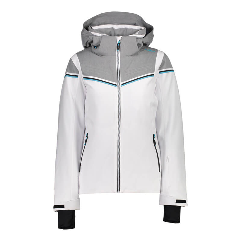 Super smart og billig vinterjakke CMP dame zip hood | hvid skijakke